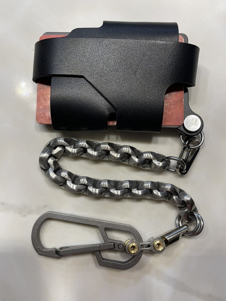 Minimal Monogram Chain Strap Wallet