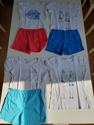 Top!!! Schlafanzug Sommer Mädchen 4 T-Shirt alive 128-140 3 Shorts alive 128-140