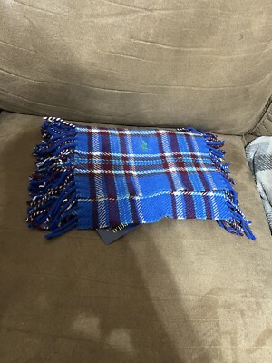 Polo RALPH LAUREN Adult Unisex SCARF Plaid 100% Merino