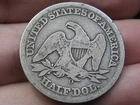 1849 O Silver Seated Liberty Half Dollar- New Orleans, About Good Details