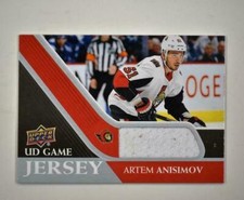 2020-21 UD Series 1 Game Jersey  #GJ-AA Artem Anisimov  - Ottawa Senators