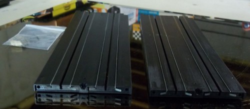 AURORA AFX TO TJET 9" ADAPTER TRACKS PAIR #2551 W/NO BROKEN TABS LOCKS & JOINERS - 第 4/6 張圖片