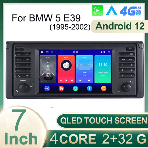 7" Autoradio CarPlay für BMW E39 X5 E53 5er GPS Radio Sat Nav RDS mit WIFI +BT