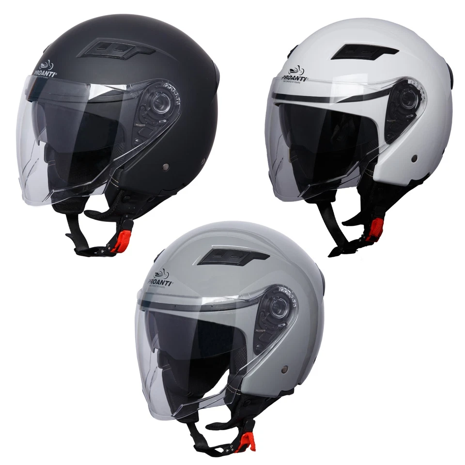 Motorradhelm Jethelm Motorrad Helm mit kratzfestem Visier und Sonnenblende - Bild 1 von 1