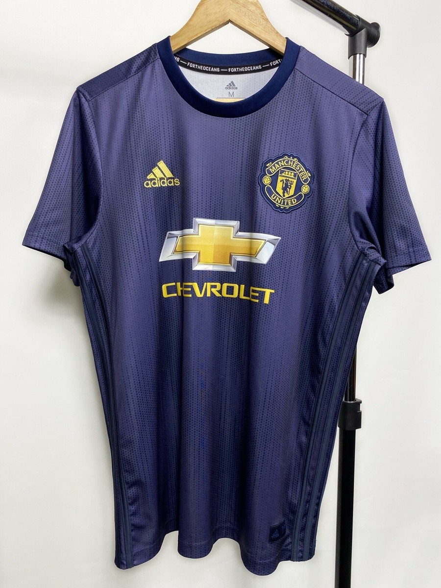 Manchester United T S-hirt Adidas Size M in Blue | eBay