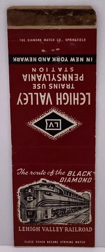 Lehigh Valley Railroad, Railway Train Matchbook Cover