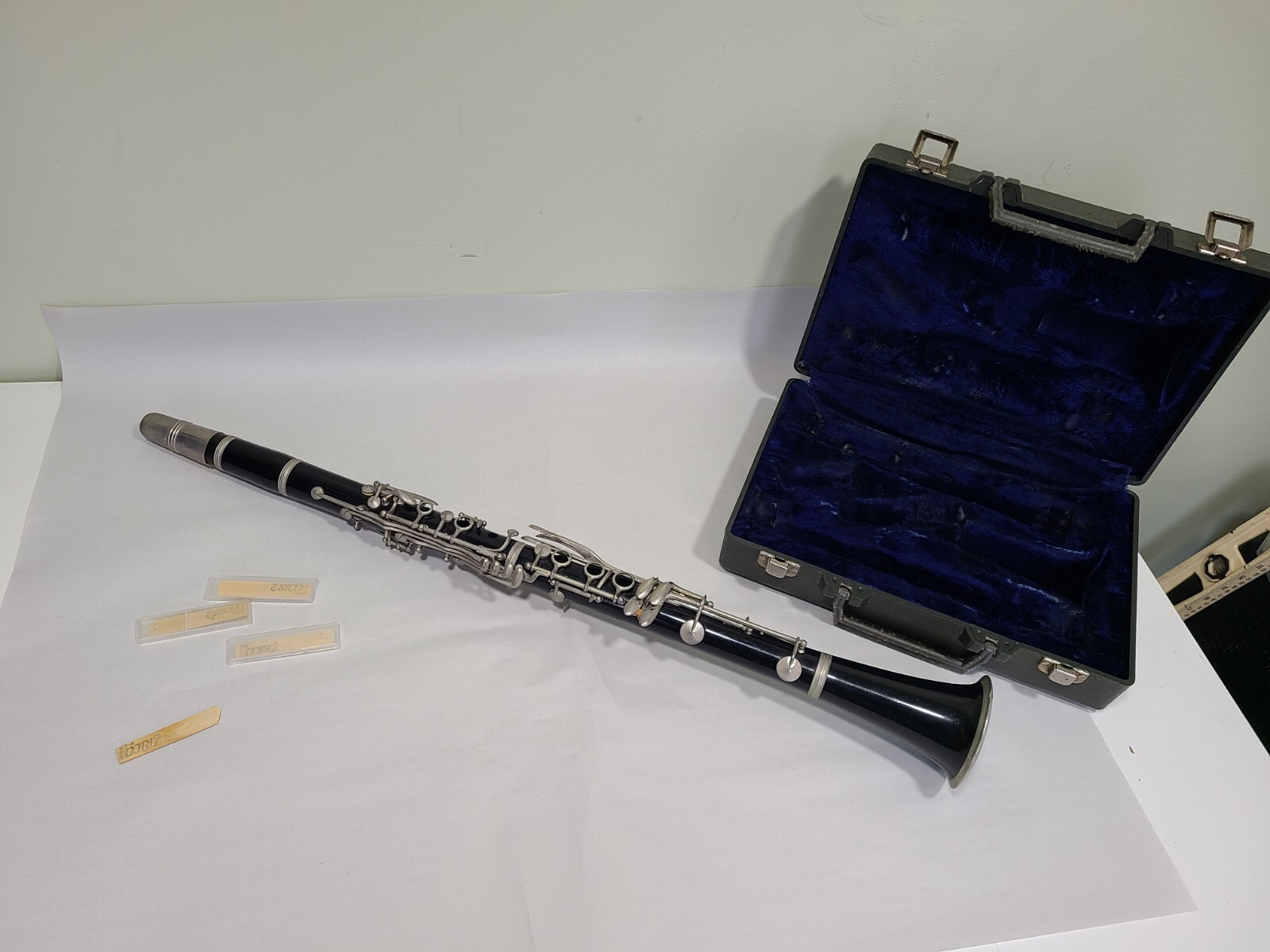 Vintage Wood Clarinet, Not Serviced, Made In Germany + Extras