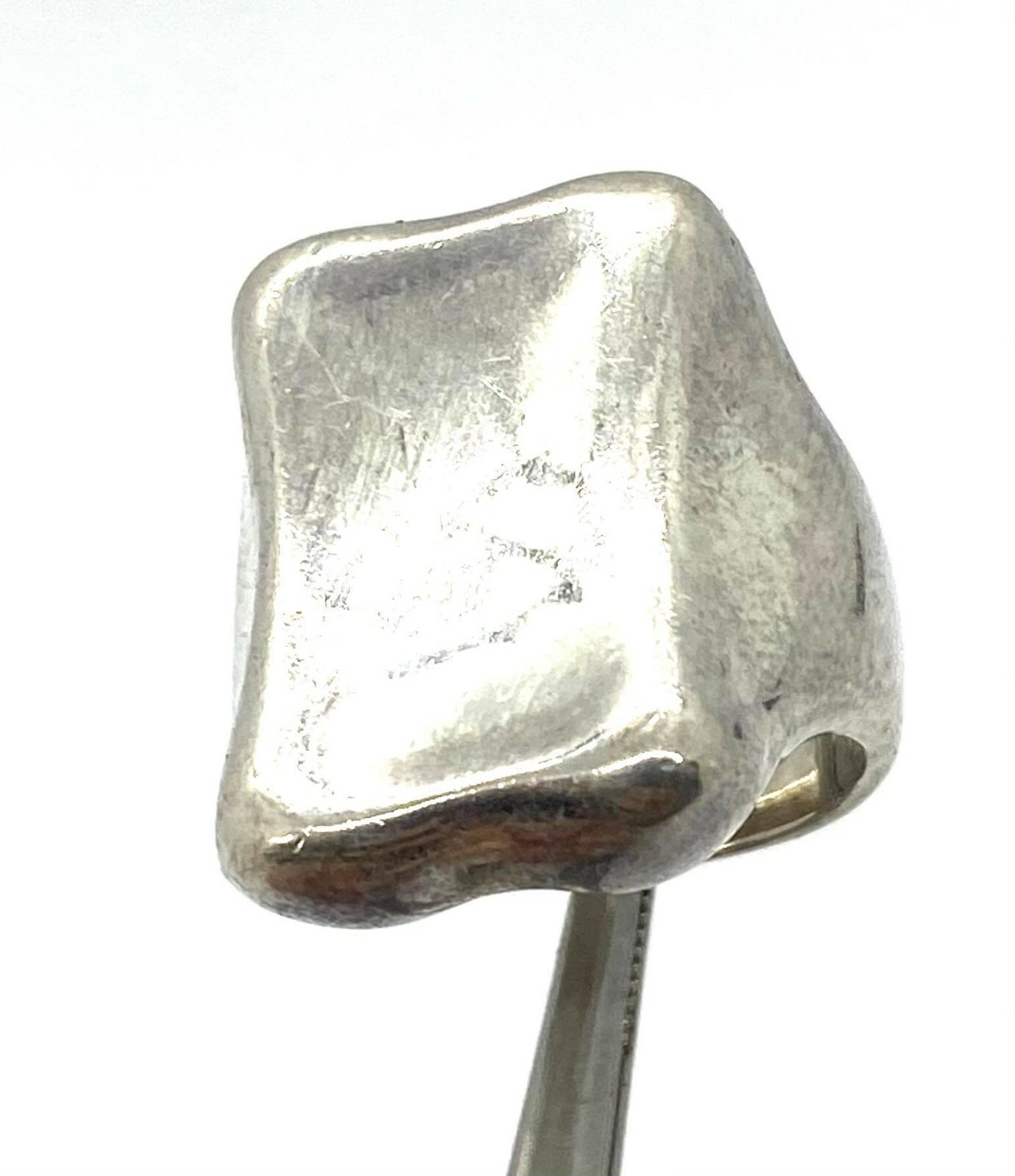 Men's Sterling Statement Silver Rectangle Shield … - image 7