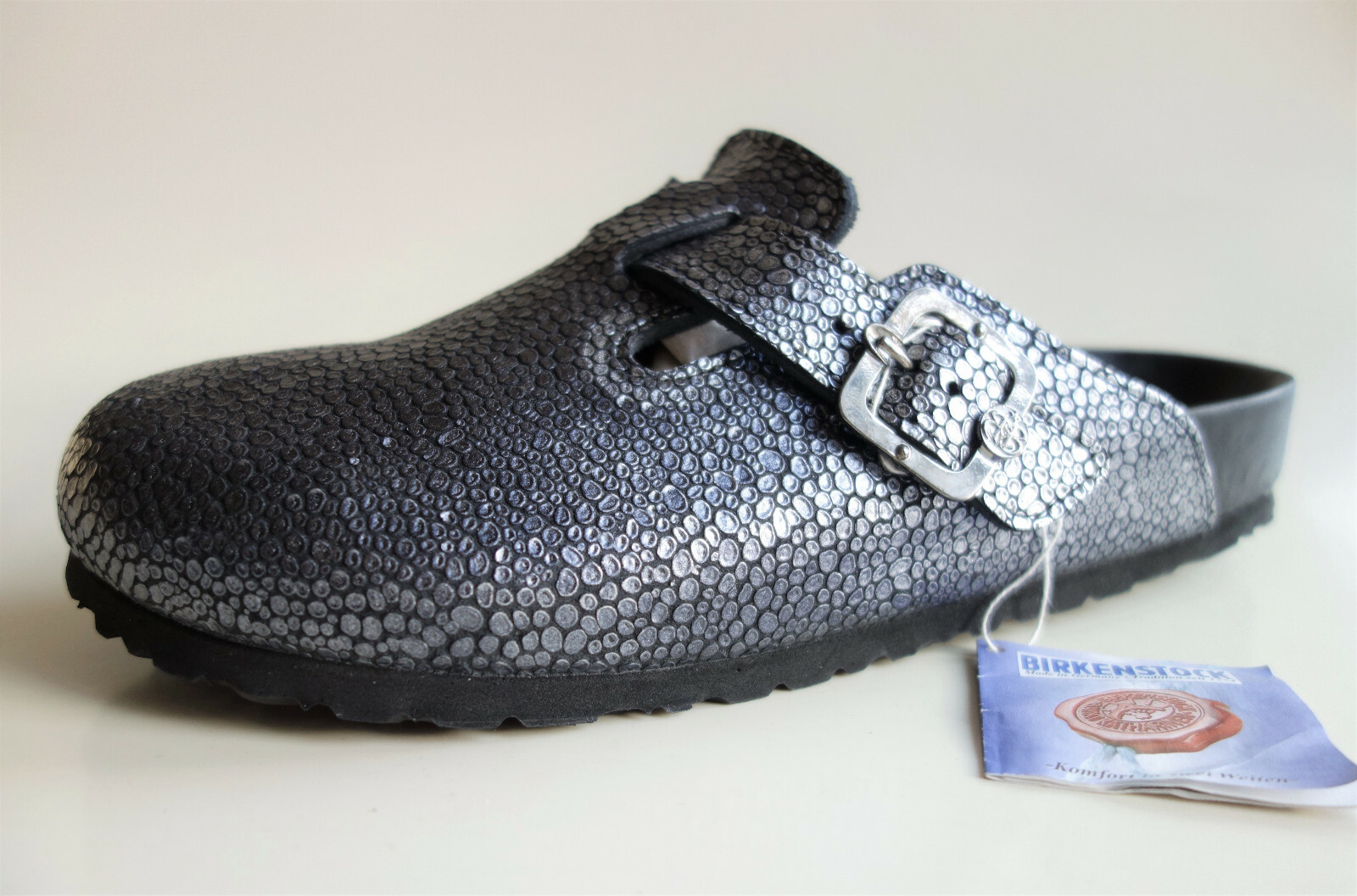 new RSB X BIRKENSTOCK Leather Slide BOSTON EXQ Smoke-Black USL11-M9 EU42 UKL9-M8 image 5