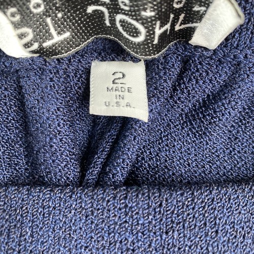 St John Collection Santana Knit Pant Suit Sz 2 Navy Gold Crest Buttons Old Money - Picture 22 of 22