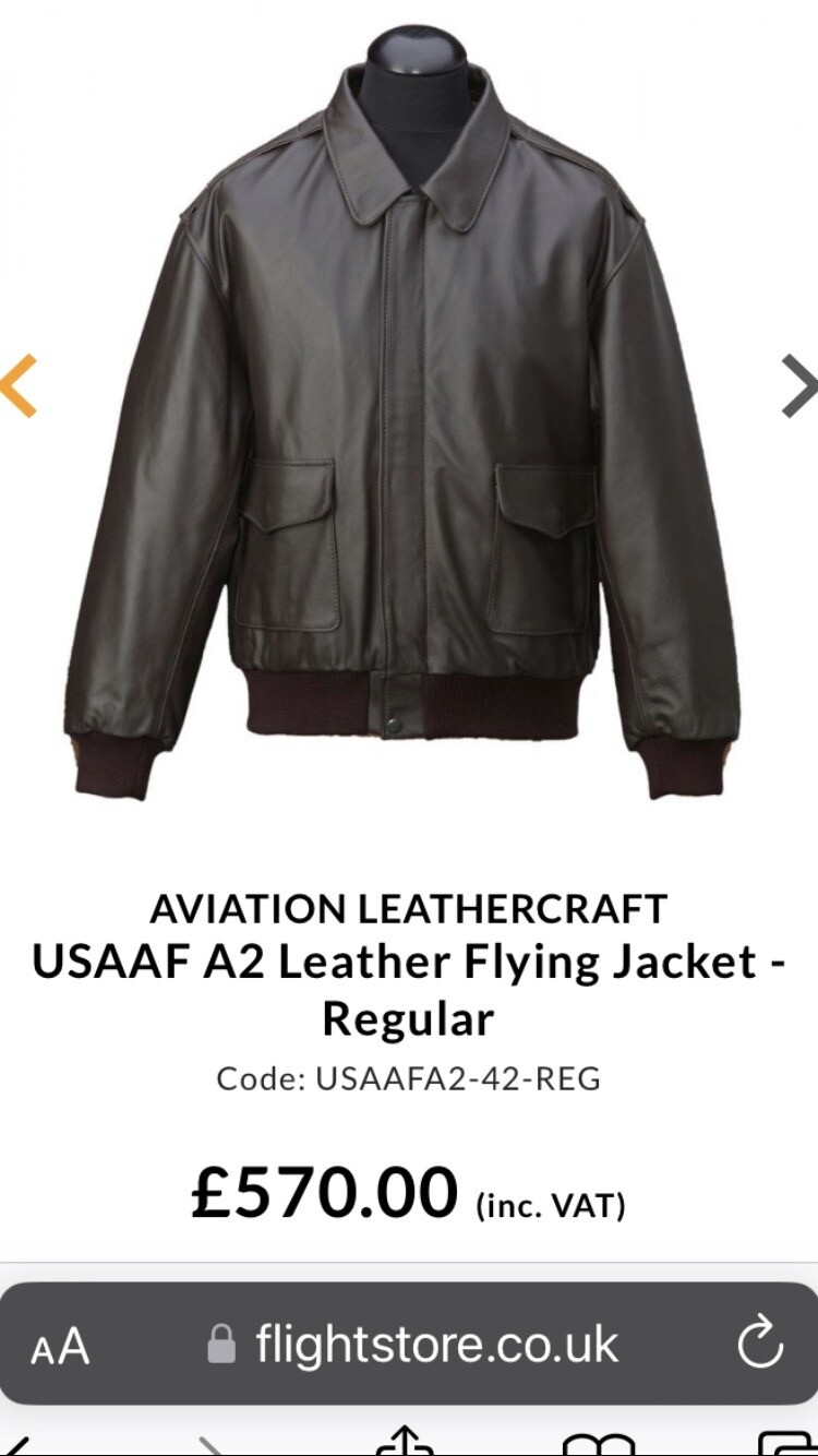 Leather Pilot jacket Aviation Leathercraft USAAF A2 Jacket In Brown 44 Regular eBay