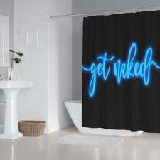 70x70 inches Shower Curtain Set Funny Quote Durable Waterproof Polyester Show...
