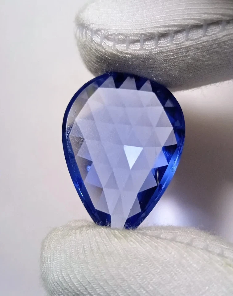 AAA Tanzanite Pear 21x29x8.00MM Flower Cut Beautiful Cut Pendant & Bracelet Fant - Image 3 of 4