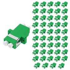 50Pcs LC-APC to LC-APC Couplers Duplex Fiber Optical Adapters Cable Connector...