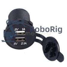 12-24V Dual USB Port Car Charger Power Adaptor Splitter Cigarette Lighter Socket