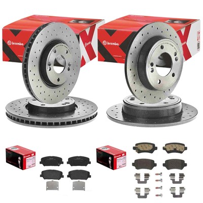 brembo SPORT BREMSENSET VORNE + HINTEN passend für KIA PRO/ CEED JD