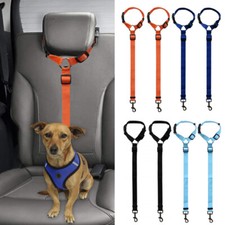 Pet Car Seat Belt Safety Adjustable Restraint Harness Dog Cat Lead Headrest  