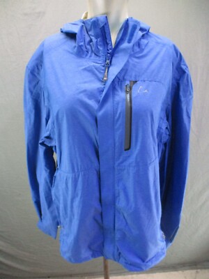 PARADOX Size M Mens Blue Full Zip Stand Collar Zip Pocket Rain