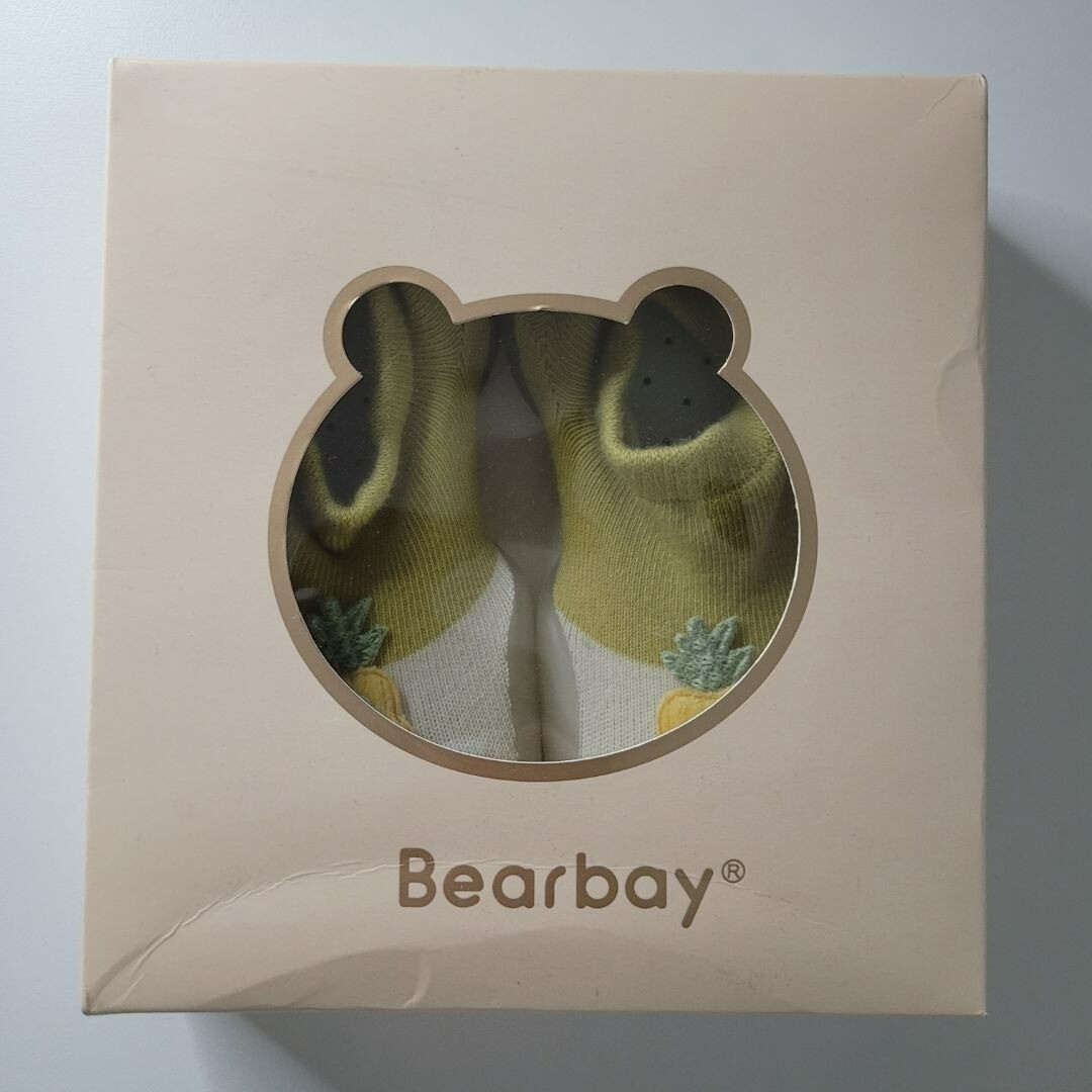 SAOLA Calzino bambino Bearbay casual suola in gomma aderente morbida ananas giallo unisex 15 5