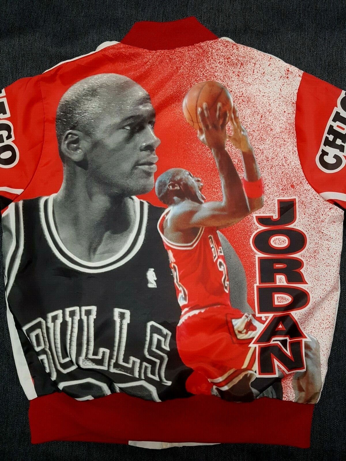 Leather Basketball Chicago Bulls Michael Jordan NBA Jersey Jacket