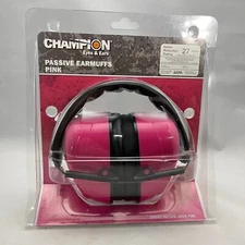 Pink Passive Ear Muffs Champion 42821 Noise Reduction Rating 27 Decibels