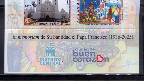 Honduras. In Memoriam/In Memory of pope Francis. Issued 05/15/25 - Picture 2 of 2