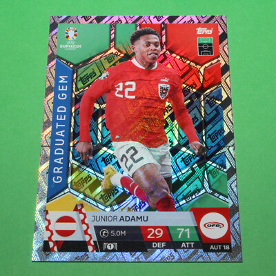Topps Euro 2024 Junior Adamu AUT 18 Graduated Gem (B17)