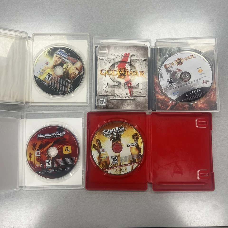 PS3 Lot | God Of War | Saints Row 2 | WWE Smackdown Vs Raw 09 | Midnight Club LA - Image 3 of 3
