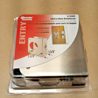 Lot Of 4 Defender Security Stainless Steel Lock Reinforcer 1-3/8'' x 4-1/2'' Thick