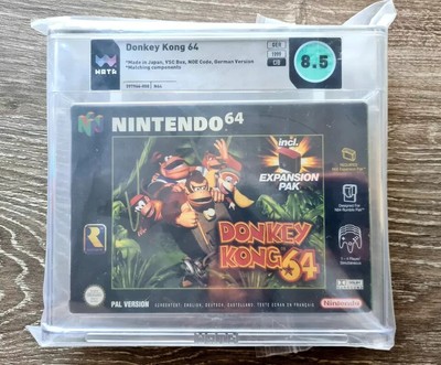 Donkey Kong 64 - Nintendo N64 PAL WATA 8.5 graded CIB neu VGA UKG CGC RGS Pixel