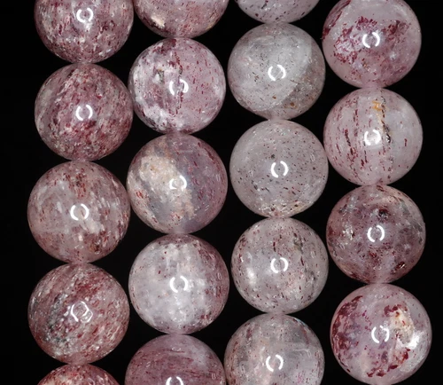12 MM ROTE ERDBEERE LEPIDOKROZIT QUARZ EDELSTEIN GRD A RUNDE PERLEN 7,5 Zoll - Bild 4 von 4