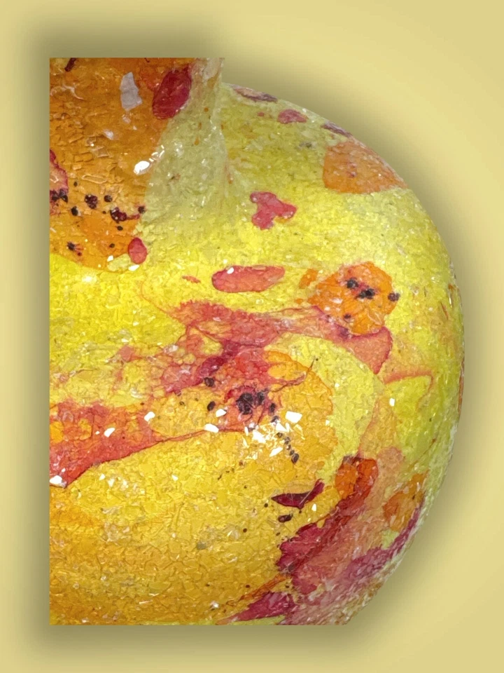 Colmore Vase Moderne Récipient Pop Jaune Orange Métal 27cm Ou 34cm Déco - Bild 3 von 4