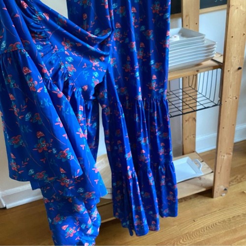 Thakoon Collective Blue Floral Wide Leg Jumpsuit - Picture 9 of 16
