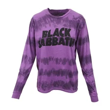 BLACK SABBATH LONG SLEEVES TIE DYE PURPLE WOMENS LONG SLEEVES T SHIRT
