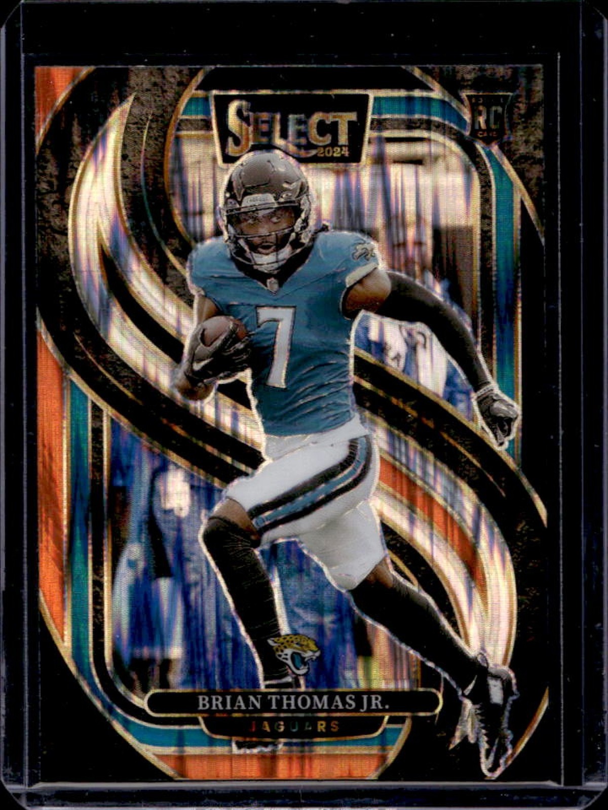 2024 Select Brian Thomas Jr. Premier RC Black and Orange Prizm Shock #143