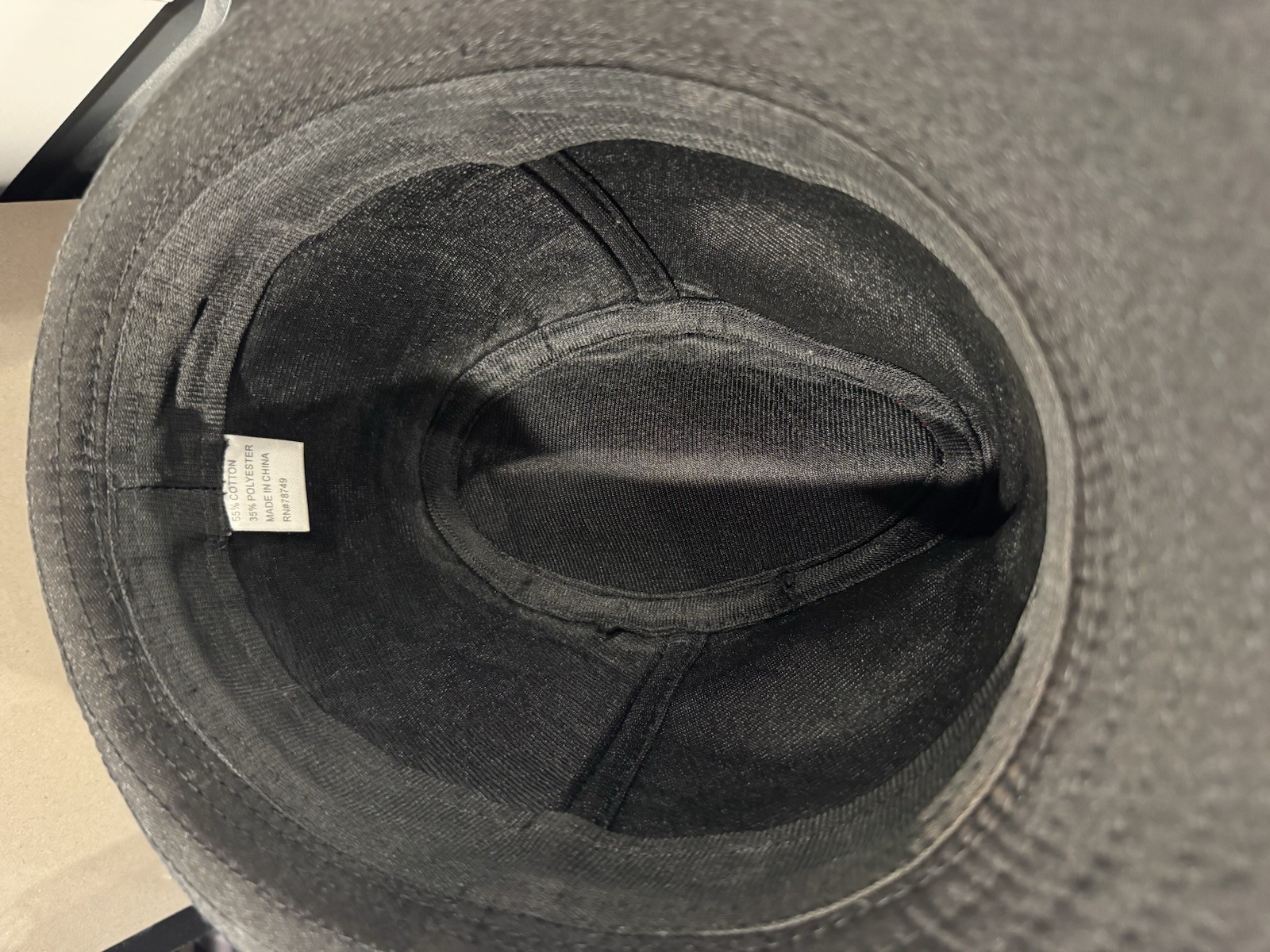 Black Fedora Hat Unisex  Solid Pattern One Size C… - image 2