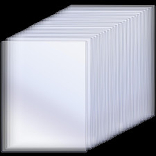 25 Pcs 8 1/2" X 11" Rigid Print Protectors Clear Rigid Sleeve Plastic