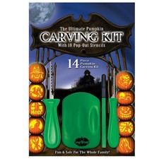The Ultimate Pumpkin Carving Kit with 10 Pop-Out 10.5 x 4.3 x 1, Assorted