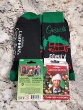 National Lampoons Christmas Vacation Griswold Family Socks  FREE Deck Of Cards