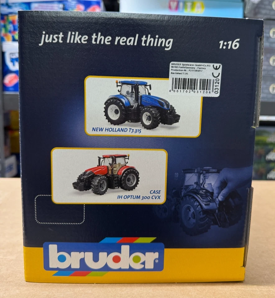 BRUDER 03120- scala 1:16 - TRATTORE NEW HOLLAND T7.340 - NUOVO - SIGILLATO - Immagine 4 di 4