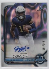 2021 Bowman U Chrome Prospect Lava Refractor /199 Jeff Sims #BCPA-JS Auto 0b6c