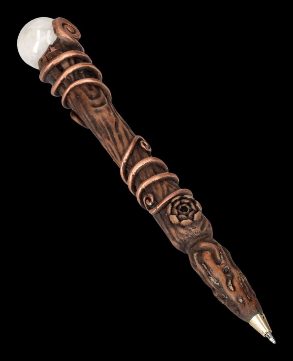 Hand-Painted Magic Wand Pen Aura Quartz for Energy Cleansing Ritual