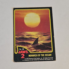 Jaws 2 1978 Trading Card #58 Monarch of the Ocean Roy Scheider Movie
