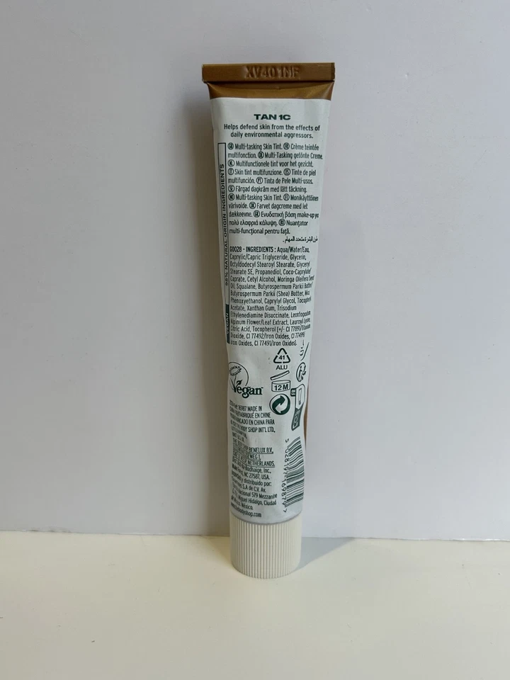 Body Shop Second Skin Tint Tan 1C 30ml | Multi-Tasking | Vegan - Image 2 of 4