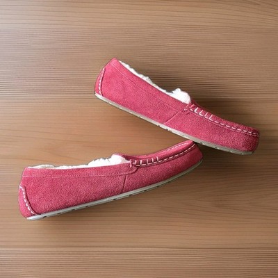 Koolaburra by UGG Lezly Womens Red Suede Moccasin Slippers 1020389 US Sz 8 EUC