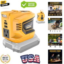 Real 200W Power Inverter Compatible With Dewalt, DC 20V to AC 110-120V Batter...