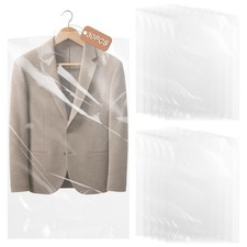 Garment Bags for Hanging Clothes Clear Plastic 60x90cm 30 Pcs