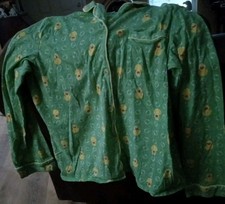 Vintage Character L duck  bubbles pajama top ls cotton; pocket EXC