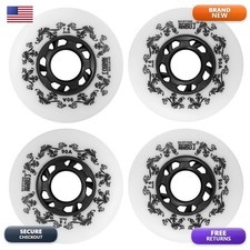 4-Pack Inline Skate Wheels 90A 72mm White for Hockey Roller Blades