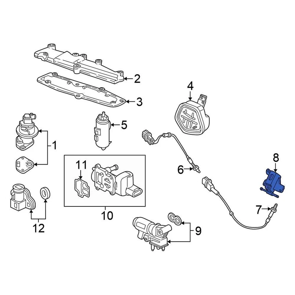 For Honda Civic 1999-2000 Honda 36162P2EA11 Vapor Canister Purge Solenoid Foto 2 de 3
